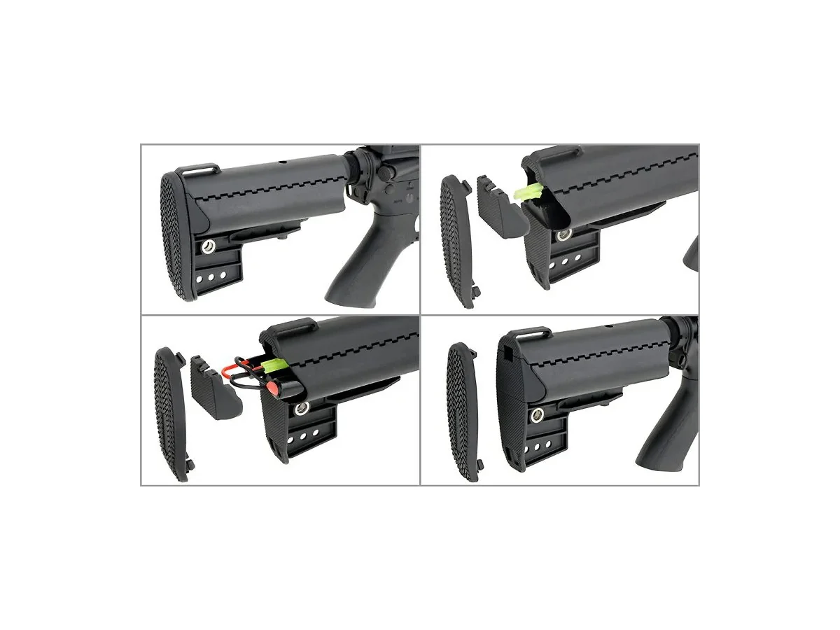 Cyma pat reglabil cu tub pentru M4 Negru 3