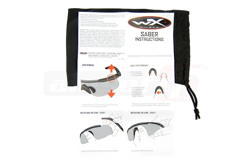 Wiley X Saber Advanced ochelari de protectie Albi 3